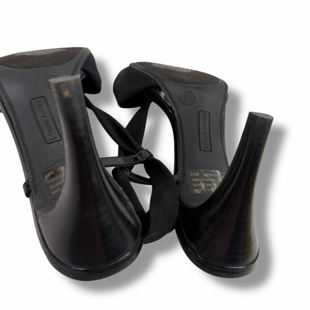 Etienne Aigner 8.5 Black Omnia Heels - Picture 9 of 10